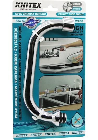 Evye - Küçük - Ters U Batarya Borusu Süzgeçli Uç Krom Kaplama Diğer