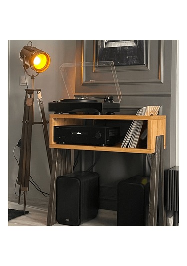 Woodesk Rapina Masif Ağaç Pikap Ve Plak Standı Cpt2012-80