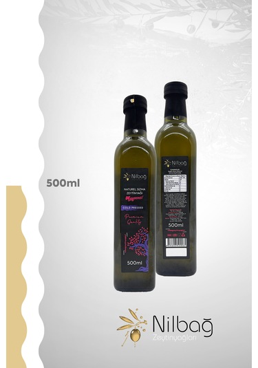 Nilbağ Zeytinyağları Ayvalık Naturel Sızma Zeytinyağı Meyvemsi Marasca Cam 500 ML