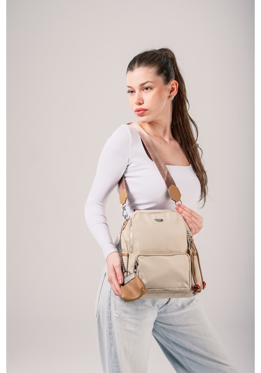 Ççs Kadın Sırt Çantası Ccs18027 Bej Bej
