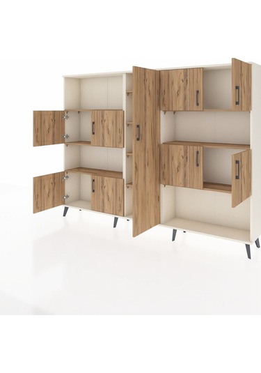 Arges Dolap 10 Raflı 9 Kapaklı 220x30x163 Aytaşı-çam Aytaşı-çam