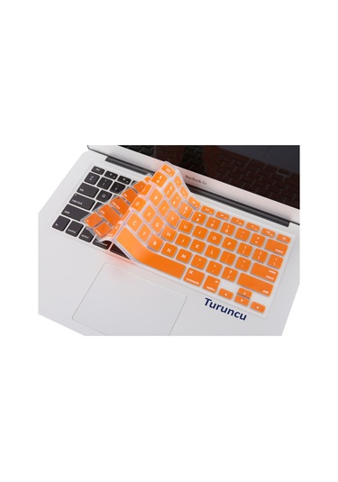 Macbook Klavye Air Pro Koruyucu Us-abd İngilizce Eski Usb'li Model 2008/2017 İle Uyumlu Turuncu