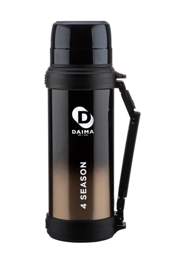Daima 4 Season 1800 Ml 12 Saat Sıcak 24 Saat Soğuk Siyah Termos Siyah