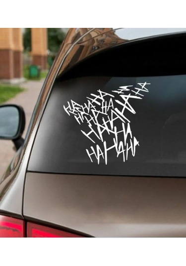 Ha Ha Ha Sticker - Joker Batman Gotham City Sticker - Araba Oto Motosiklet Karavan Sticker - 00042 15x14 Cm