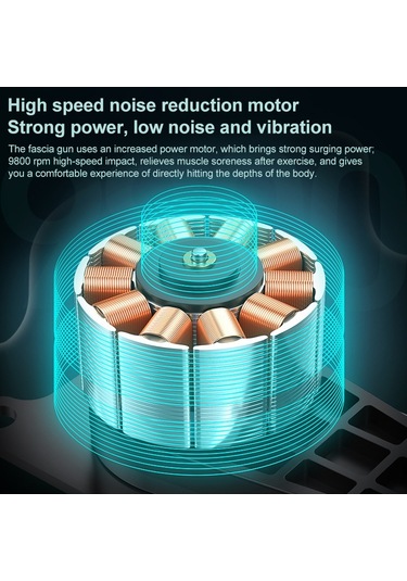 Sones Kasları Rahatlatan Masaj Aleti Fitness Ekipmanı Fasya Tabancası, Renk: Amiral Gemisi Yükseltmesi 6 Vites Yeşil Çok Renkli