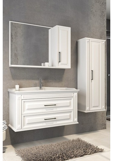 Moskova 100 Cm Banyo Dolabı-Beyaz(Boy Dolap Hariç )