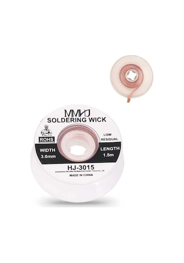 Lehim Alma Teli Hj-3015 3mm 1,5 Metre Emici / Çekme Solder Wick Hatfon