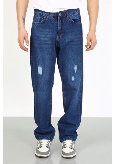 Baggy Lazerli Mavi Jean-mavi - 36 Mavi