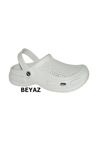 Akınal 087 Ortopedik Sabo Terlik Doktor Hemşire Hastane Terliği Beyaz