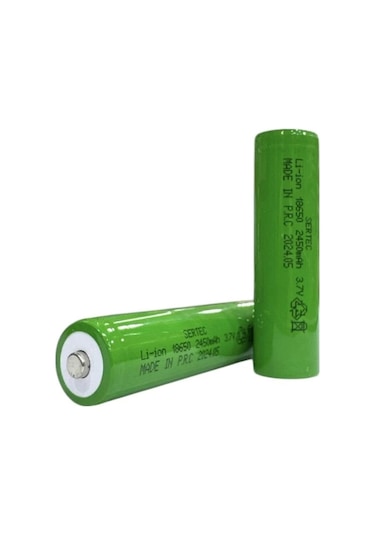 18650 3.7v 2450 Mah 1c Li-ion Şarjlı Pil Başlı
