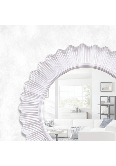 Flashy Yuvarlak Ayna İnci Ceviz