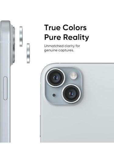 Apple Uyumlu iPhone 15 / 15 Plus Kamera Lens Koruyucu Mavi