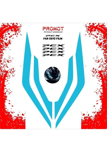 Promot Far Üstü Film Mavi - Honda Pcx 2021-2024