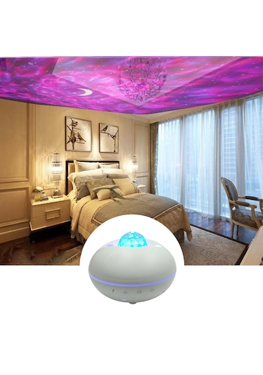 Suntek Galaxy Projektör Gece Işığı Uygulama Kontrolü Led Beyaz