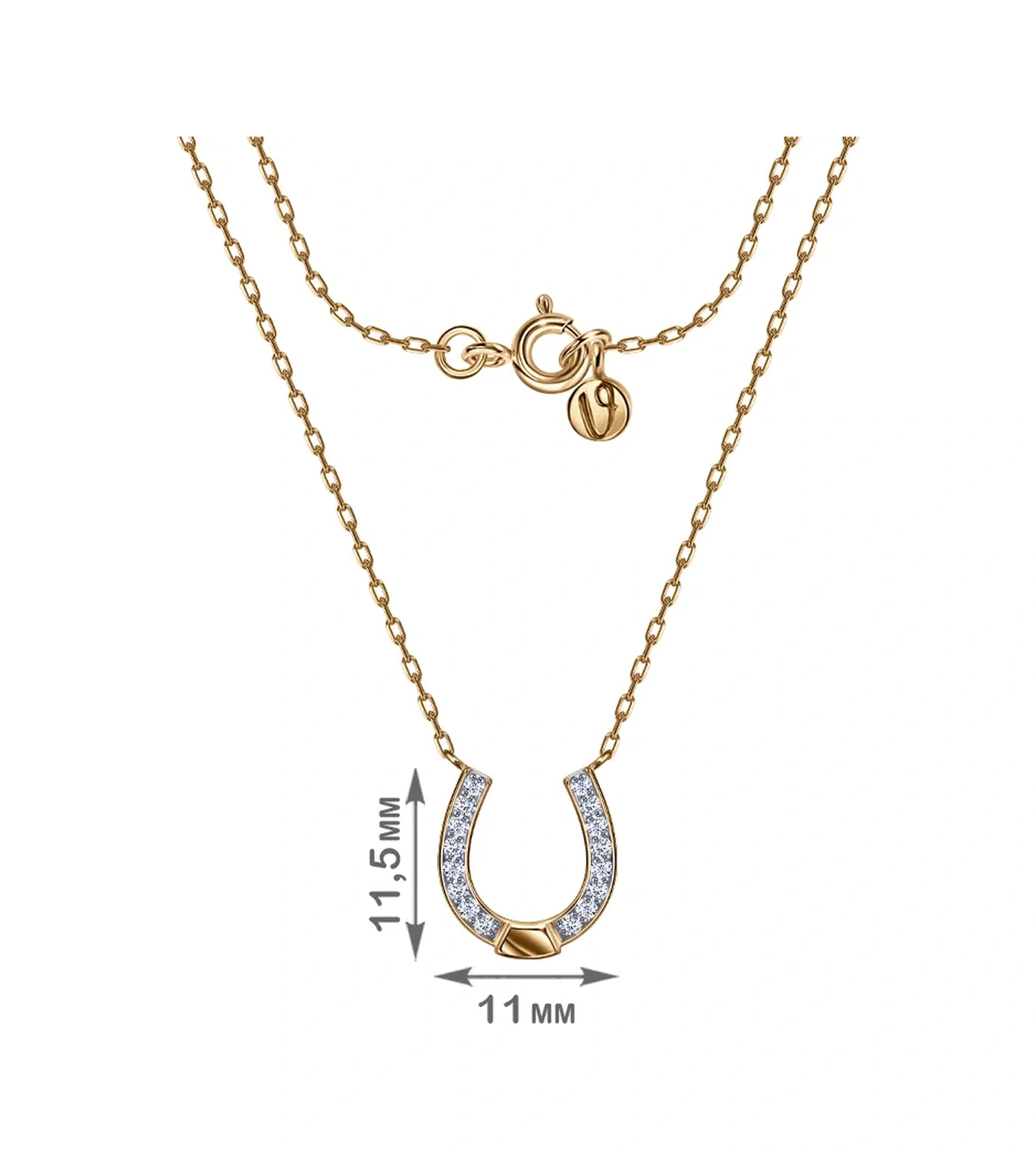 Veronika At Nalı Kolye Ucu Gümüş 925 Zincirli Boyun Kolyesi 439400235 Altın