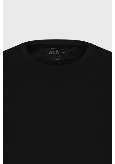 AC&Co / Altınyıldız Classics 4A4800000001SYHXS Slim Fit Bisiklet Yaka Kısa Kol Pamuklu Erkek Tişört Siyah AC&Co / Altınyıldız Classics 4A4800000001SYHXS Slim Fit Bisiklet Yaka Kısa Kol Pamuklu Erkek Tişört Siyah