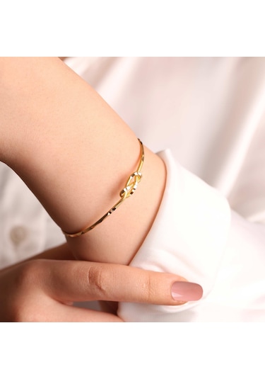 10 Gr 22 Ayar İşçiliksiz Aşk Düğüm Baget Bilezik