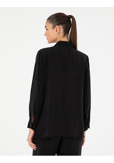 Pierre Cardin Kadın Gömlek Desenli 50292279-vr046 Siyah