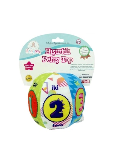 Babycim Peluş Çıngıraklı Top 12 CM