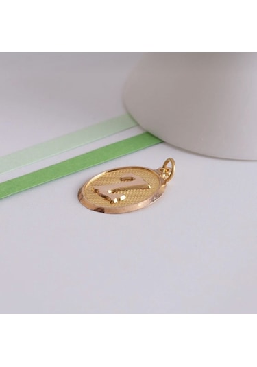 Özden Kuyumcusu 14 Ayar Altın Vintage Oval Z Harf Kolye Ucu