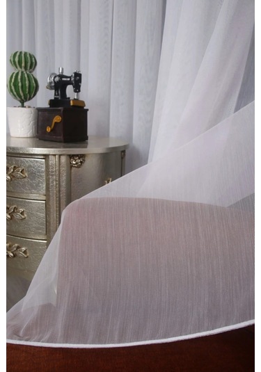 Caserta Home Kurşunlu Armürlü Lufian Tt Zemin Düz Tül Perde