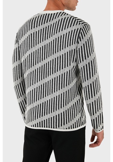 Emporio Armani Erkek Kazak Em003517 Af19553 Fc005 Siyah-beyaz Siyah-beyaz