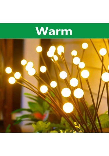 Hishopping Güneş Enerjili Bahçe Led Lambası - Ateş Böceği Işıkları Peyzaj Aydınlatma 20wwhıte