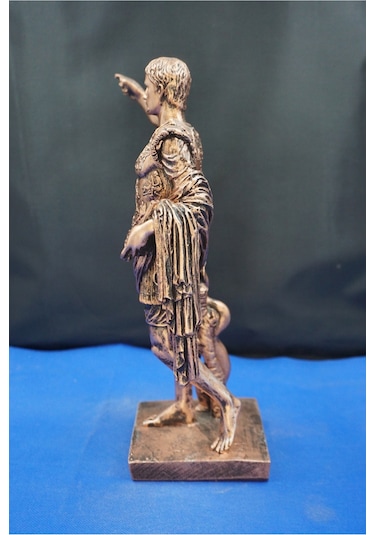 Sezar Augustus Roma İmparatoru Heykeli - 33 Cm Dekoratif Biblo, Ev & Ofis Hediyelik Aksesuar Bakır