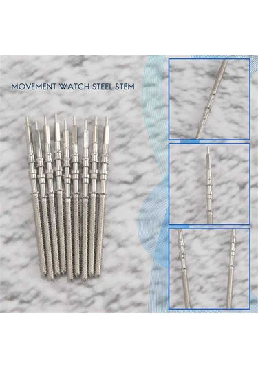 Xurunkeji 20 Adet Hareket Saati Çelik Saplı Kurma Kolu Kiti Saat Parçaları Nh35 Nh36 Nh38 Nh39 Hareket Saati Sapı Yedek Parçaları Gümüş