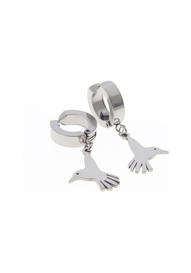 idolavm Sıkıştırmalı Uçan Kuş Erkek Küpe Takı Aksesuar p24 t5