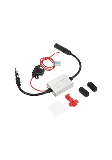 1 Adet Araba Stereo Fm Radyo Anten Sinyal Güçlendirici Amplifikatör 12-24v Evrensel Araçlar Araba Kamyon Suv İçin