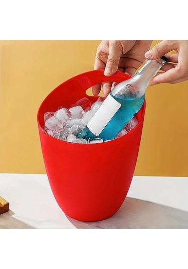 Topshop1 Mavi 1 Adet Ticari Akrilik Buz Kovası, El Tipi Kalın Bira Soğutucu, Mutfak Bar Malzemeleri Mavi