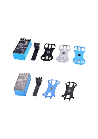 Geeksen Bisiklet Ve Motosiklet İçin 8 Pençeli Telefon Tutucu, Navigasyon Ve Teslimat Kullanıma Uygun, Kolay Kurulabilir Araç Tutucu Siyah