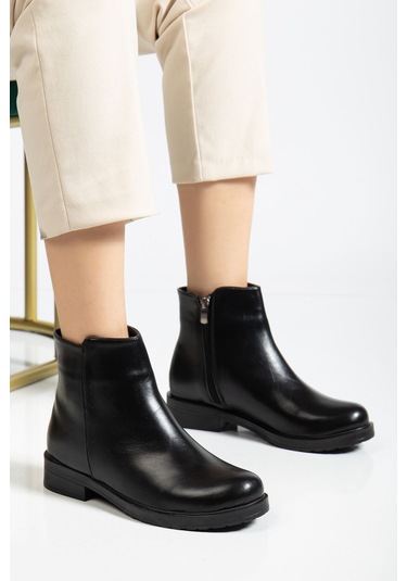 165-204 Siyah Yanki Günlük Kadın Bot Siyah