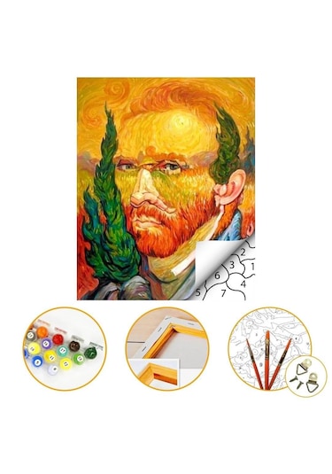 van gogh kendi kendine portre boyama sayfaları