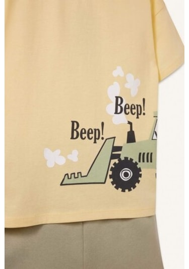 DeFacto Erkek Bebek 2'li Takım Kısa Kollu Baskılı Tişört Esnek Belli Şort E1145A525SMYL488 DeFacto Erkek Bebek 2'li Takım Kısa Kollu Baskılı Tişört Esnek Belli Şort E1145A525SMYL488