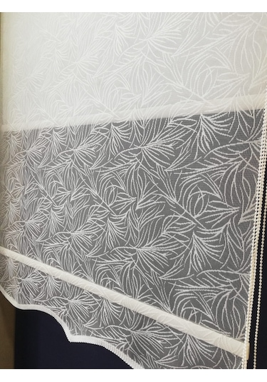 Brillant Çalı Desen Tül Stor Çift Mekanizmalı Perde