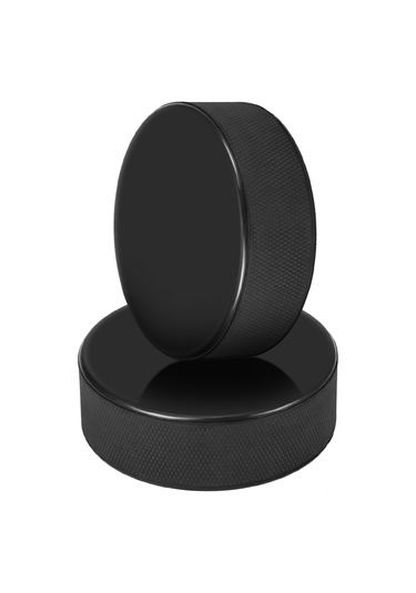 Xindoker 2 Adet Lastik Hokey Topu - 7.5x2.5cm Boyut - 163g Ağırlık Her Bir Siyah