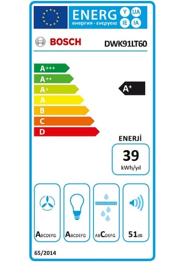 Bosch DWK91LT60 Duvar Tipi Davlumbaz