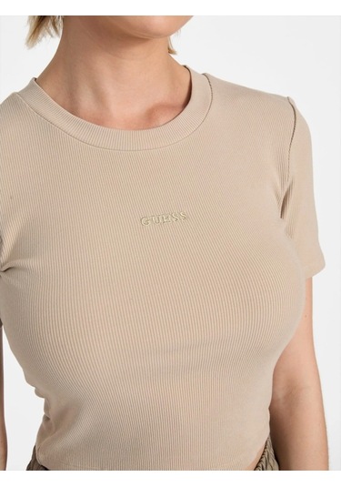 Guess Carla Kadın Kahverengi Aktif Top V5yp08k8rt2-g1dr Kahverengi