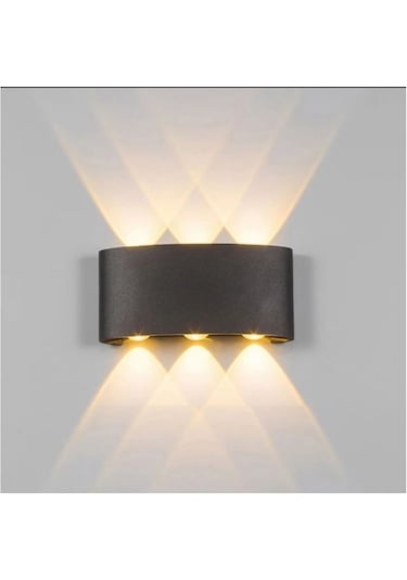 Haiti 3'lü Çift Yönlü Duvar Led Aplik Gün Işığı Işık Siyah