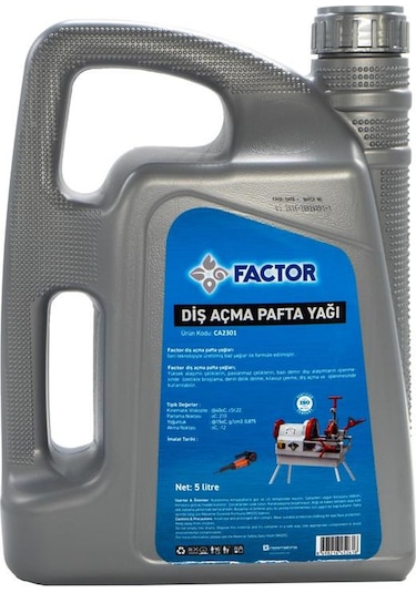Factor Ca2301 Delme Kesme Kılavuz Çekme Diş Açma Pafta Yağı 5 L