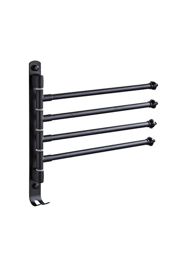 180 Dönebilen Siyah Çelik Pedüstü - 4 Çubuklu, Paslanmaz Çelik, Odalar Ve Banyolar İçin Uzun Ömürlü Tasarım Diğer Diğer