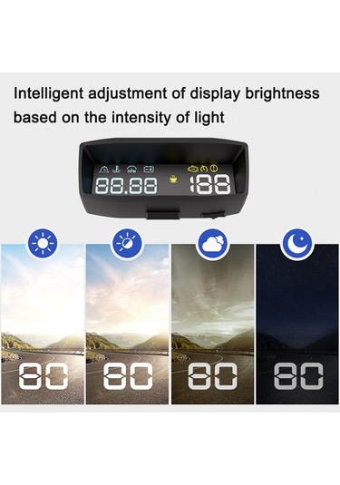Mufunye Araç Genel Kullanimli Yüksek Kaliteli Hız Sayacı Dijital Projeksiyon Görüntüleyici Sürücü Parametrelerini Başa Dönmeden Görün