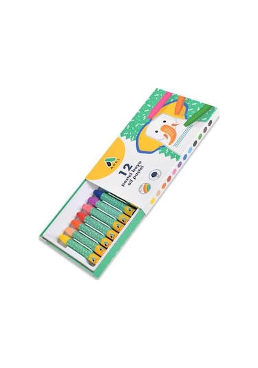 12 Renk Pastel Boya 1 Paket 12 Li Yağlı Pastel Boya Karton Kutu Adel Pastel 12 Renk
