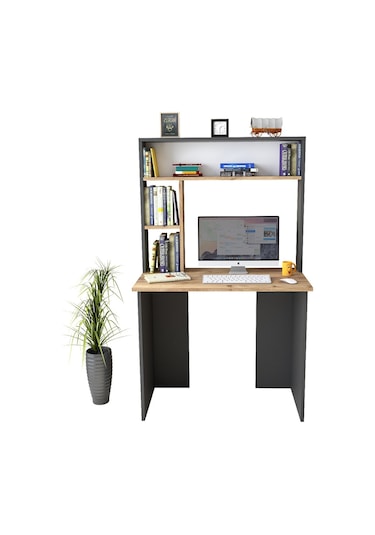 Robinhome Robin Home Cornelia No 2 Çalışma Masası Kitaplık Çam Gri Antrasit