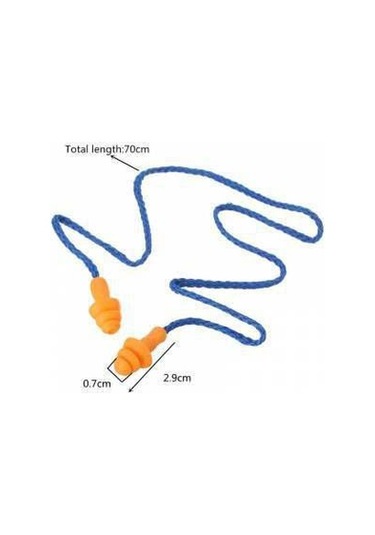 2 Çift Boyun Ipli Su Geçirmez Slikon Sünger 3 M Kulak Tıkacı