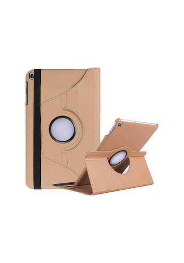 Galaxy Uyumlu  Tab A7 10.4 T500 2020 Frm Dönebilen Standlı Kılıf-gold Arka Kapak