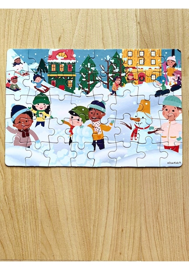 Doerkids Kar Eğlencesi Mini Puzzle 40 Parça