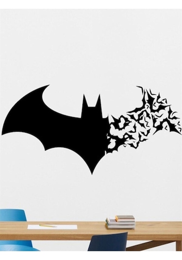 Şık Batman Su Geçirmez Kendinden Yapışkanlı Dekoratif Duvar Sticker